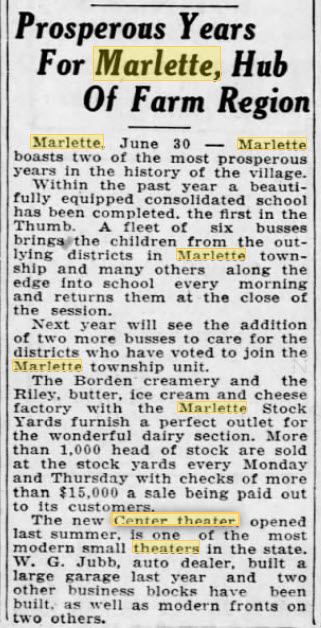Center Theatre - Old Article About Opening Jun 30 1937 (newer photo)